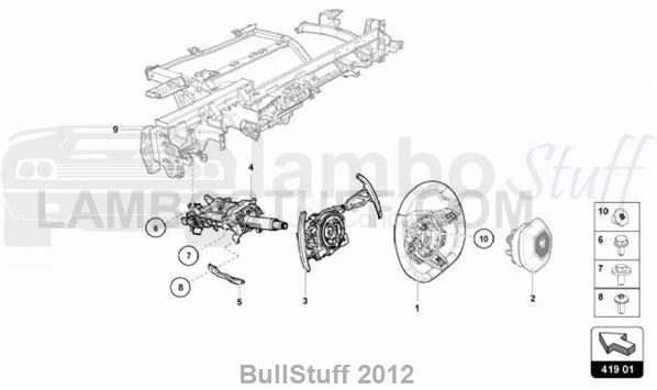2015 Lamborghini HURACAN ZHONG 600-4 COUPE ENGLAND STEERING SYSTEM (419.01.00)